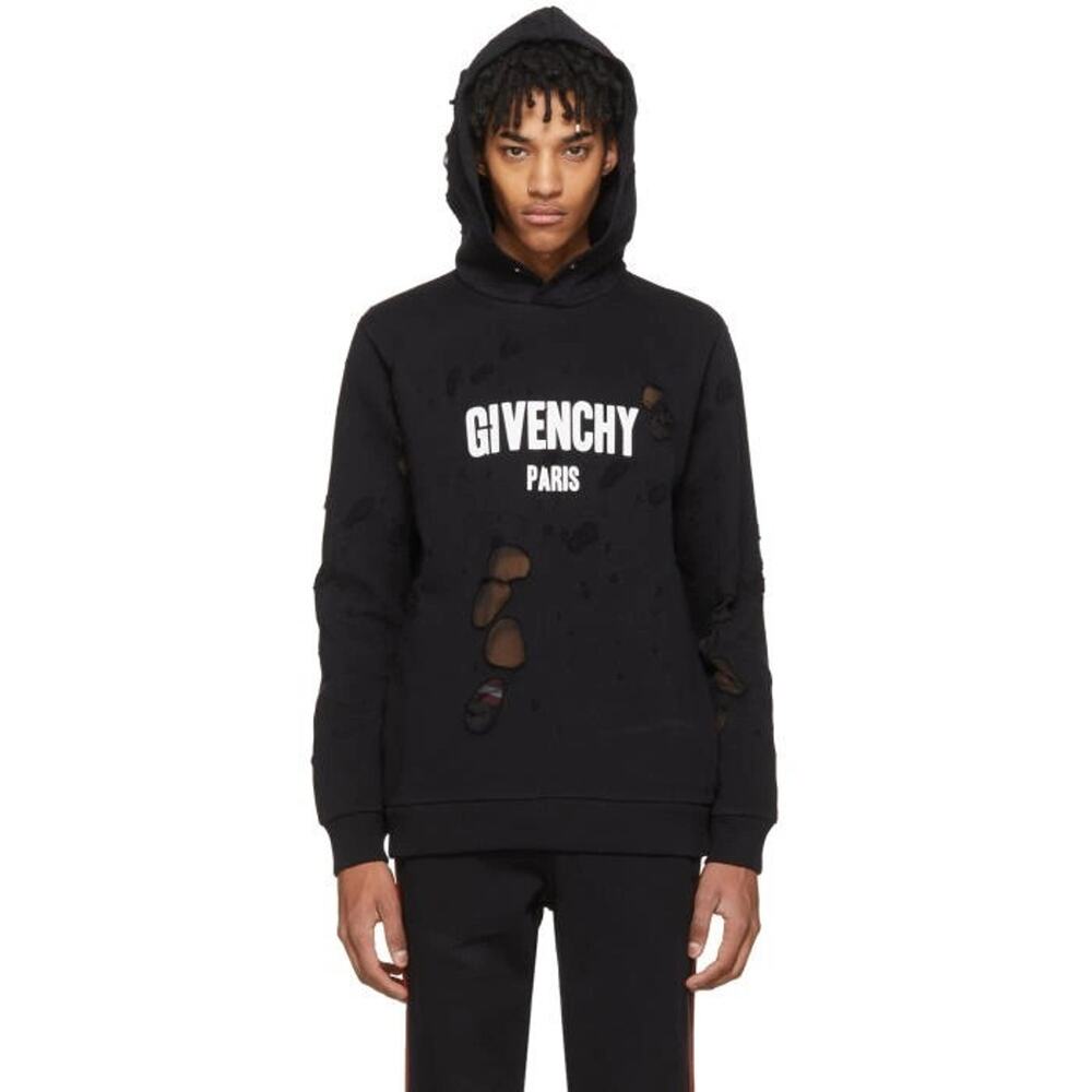 NOWT Givenchy Paris Destroyed Logo Hoodie Fits XL